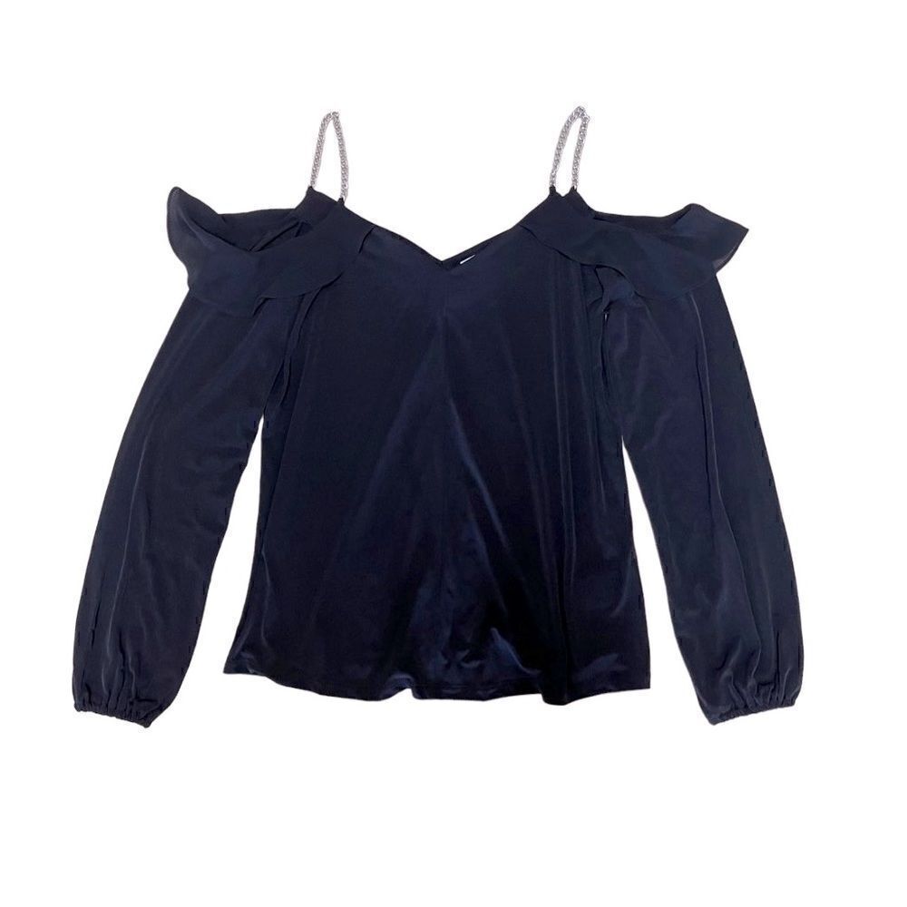 🌟70% OFF 🌟NEW 🌟Michael Kors🌟Shoulder Off Gold Chain Long Sleeve Top